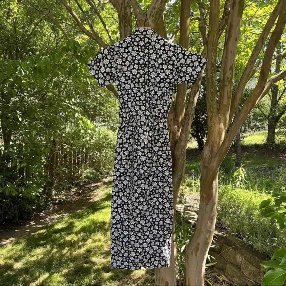 Big Bud Press Black Lazy Daisy Short Sleeve Jumpsuit Size XS - Picture 4 of 7